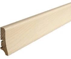 Medinė faneruota grindjuostė P2002031A, b. uosis, 20 mm pločio, 58 mm aukščio, 2,2 m ilgio