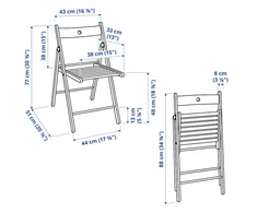 MEDINĖ SODO KĖDĖ, SULANKSTAMAS, Juodas, Tvirtas, Tvirtas, IKEA FROSVI