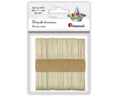 Medinės arbatinių šaukštelių lazdelės 15x75mm 50vnt - Titanum