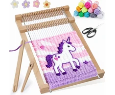 MEDINĖS STAKLĖS MOKYKLINĖS STAKLĖS AUDIMO RINKINYS 29X19CM VAIKAMS STUDENTAI