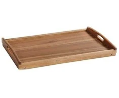 Medinis padėklas su rankenomis Kesper 48x31x5.5cm akacija