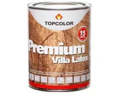Medinių fasadų dažai TOPCOLOR PREMIUM VILLA LATEX, pusiau matiniai, CLR/C bazė, 1 l