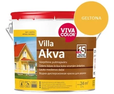 Medinių fasadų dažai VIVACOLOR VILLA AKVA, geltonos 502X sp., 9 l