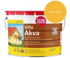 Medinių fasadų dažai VIVACOLOR VILLA AKVA, geltonos 502X sp., 9 l