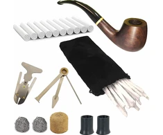 MEDINIŲ VAMZDŽIŲ RINKINYS 8 viename KRAUŠIŲ MEDIENOS KLASIKINĖ ELEGANCIJA RŪKYMAS