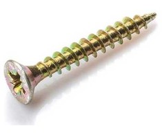 Medsraigčiai, geltonai cinkuoti PZ, 4,0 x 16 mm, 500 vnt.