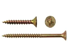 Medsraigčiai, geltonai cinkuoti PZ, 6,0 x 180/80 mm, 4 vnt.
