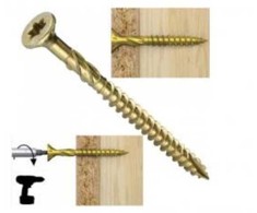 Medsraigčiai įleidžiama galva, TORX25 5,0 x 70 /42 mm cinkuotas (100 vnt)