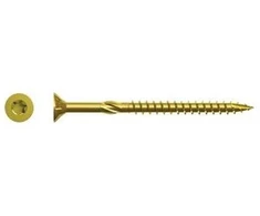 GLTX medvaržčiai su T-17 įpjova, geltonai cinkuoti, TORX25, 5.0x100/60 (10 vnt.)