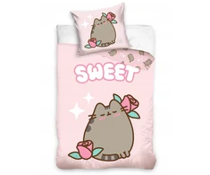 Medvilninė patalynė 160x200 Pusheen So Sweet Rose