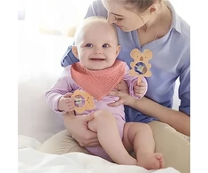 Medvilninis margaspalvis Baby-k vaikiškas šalikas 10 vnt.