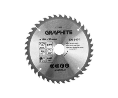 Medžio pjovimo diskas GRAPHITE, 185 x 2,0 x 30 mm, 60 dantų, TCT