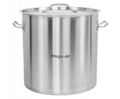 Mega M DIDELIS nerūdijančio plieno indukcinis puodas su dangčiu, 50L, skersmuo. 40 CM STANDARTAS