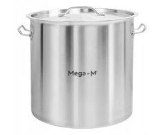 Mega M Nerūdijančio plieno indukcinis puodas su dangčiu 36L 36CM STANDARTAS