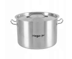Mega M Nerūdijančio plieno indukcinis puodas su dangčiu, 17L, skersmuo. 32 cm STANDARTINIS