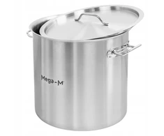 Mega M Nerūdijančio plieno indukcinis puodas su dangčiu, 25L, skersmuo. 32 CM STANDARTAS
