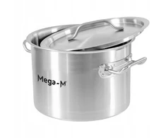 Mega M Nerūdijančio plieno indukcinis puodas su dangčiu, 8L skersmuo. 28 cm STANDARTINIS