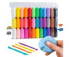 Mega putų molio rinkinys 36 spalvos + įrankiai Plastikinis molis VAIKŲ DIENA
