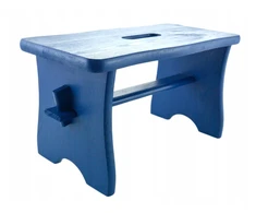 MĖLYNA DAŽYTA taburetė RYCZKA WOODEN STOOL virtuvės platforma zydel