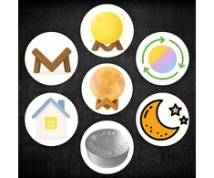 Memflow LAMPA KSIĘŻYC ŚWIECĄCY Naktinė lempa 3D MOON RGB LED PODSTAWKA PREZENT