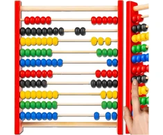 Memflow LICZYDŁO DREWNIANE DO NAUKI LICZENIA SZKOLNE EDUKACYJNE KOLOROWE MONTESSORI