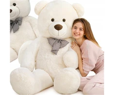Memflow MASKOTKA MIŚ PLUSZOWY DUŻY PLUSZAK ZABAWKA 140CM PREZENT DLA DZIECKA MIĘKKI