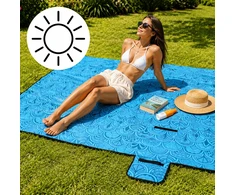 Memflow PIKNIKO PAPLŪDIMO KILIMAS ATLIEKUS VANDENIUI IZOLIUOTAS 200x200 MĖLYNAS SULANKSTAMAS