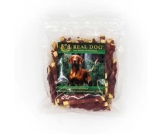 Real Dog SNACKS Menkės juostelės apsuktos antiena 500g