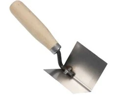 Mentelė vidiniams kampams XTOP, 8 x 6 cm, metalinė, medine rankena