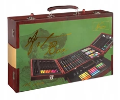 Menų rinkinys Grafix 103 el. lagaminėlyje: kreidelės, pastels, dažai