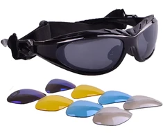 Meridian Akiniai SPORTOWE GOGLE na ROWER Slidės UV400 + 4 WYMIENNE SZKŁA
