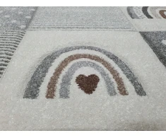 Merinos Dywan DIAMOND 3D 120x170 tęcza grafit łuki pilka w tęcze GRUBY w stylu boho