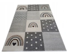 Merinos Dywan DIAMOND 3D 120x170 tęcza grafit łuki pilka w tęcze GRUBY w stylu boho