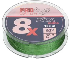 Meškeriojimo vala Pro Catch X8 0.19mm 150m Žalia