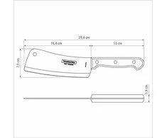 Mėsos kapojimo peilis Polywood Tramontina ašmenys 15.2cm su raud.med.rankena