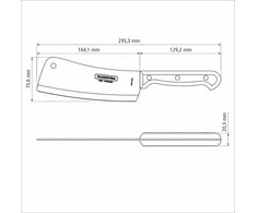 Mėsos kapojimo peilis Ultracorte Tramontina ašmenys 15.2 cm su juoda PP rankena