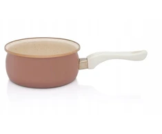 Metalac Emaliuotas puodas 16 cm, 1,5 l, smėlio spalvos, Mokka kolekcija