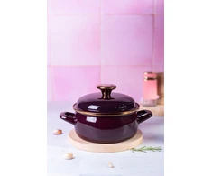 Mondex Metalac Emaliuotas puodas "bordeaux" 16 cm, 1.5 l