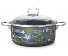 Metalac Emaliuotas puodas su dangčiu 24 cm 4,75 l