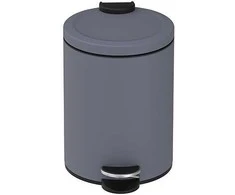 Metalinė šiukšliadėžė su pedalu 22x16.8x26.2cm/3L Metallic Pilkas