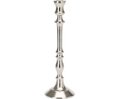 Metalinė žvakidė, sidabrinės sp., 31 cm