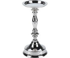 Žvakidė metalinas sidabras 21,5 cm