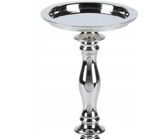 Žvakidė metalinas sidabras 21,5 cm
