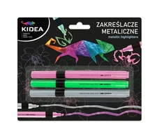 Derform Metaliniai žymekliai Kidea, 3 spalvos