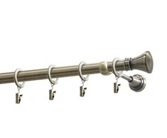 Metalinis karnizo komplektas JAZZ, viengubas, sendinto žalvario sp., 3,2 m, Ø 19 mm