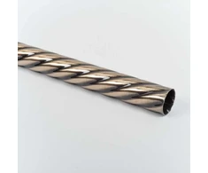 Metalinis karnizo vamzdis TWISTER, susuktas, šv. sendinto aukso sp., 2 m, Ø 25 mm