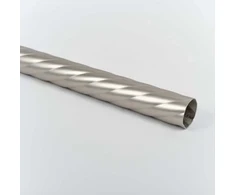Metalinis karnizo vamzdis TWISTER, susuktas, šv. matinio sidabro sp., 2,4 m, Ø 25 mm