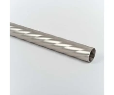 Metalinis karnizo vamzdis TWISTER, susuktas, šv. matinio sidabro sp., 2,4 m, Ø 25 mm