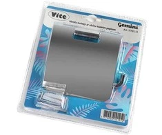Metalinis tualet.pop. laikiklis su dangteliu Gemini VITE cinkas/chromuotas
