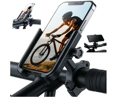 Metalinis vairo laikiklis telefono dviračiui motociklui 360 laipsnių ALU POWER